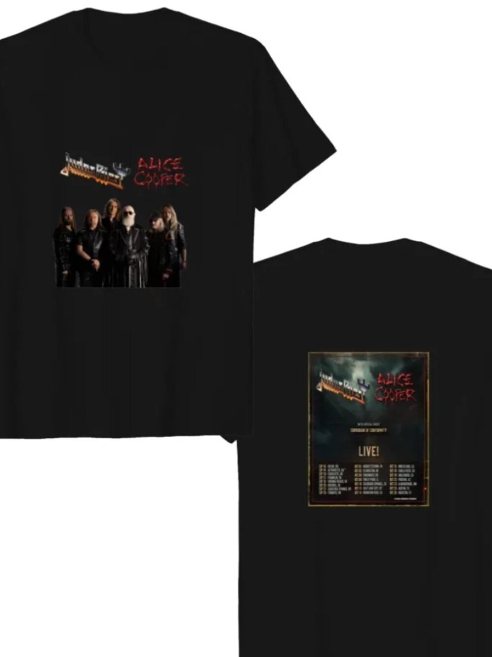 JUDAS PRIEST x ALICE COOPER – 2025 North America Tour T Shirt